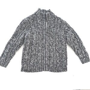 Janie and Jack full zip Cable Sweater